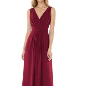 Georgette Gown Social Bridesmaids Size 4 Burgundy